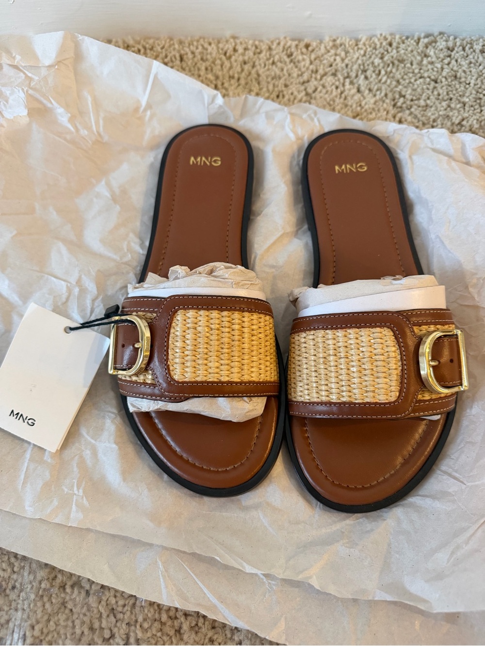 Mango Raffia Sandals - Picture 3 of 9